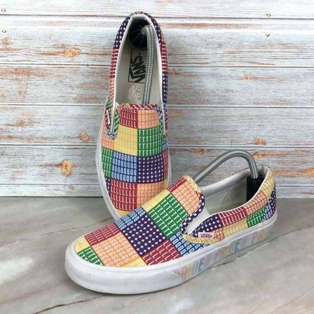 Vans Slip-on PRIDE Multi-colored sneaker Unisex M 8/W 9.5 - EUC